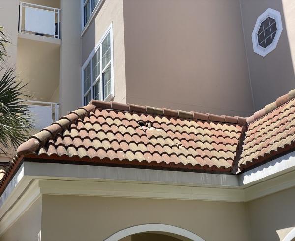 Tile roof damage jacksonville beach condo