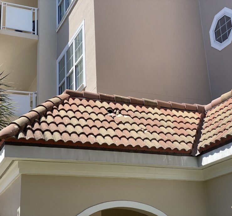 Tile roof damage jacksonville beach condo